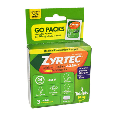 Zyrtec 24 Hour Allergy Relief - Box of 3 wellness vending machine