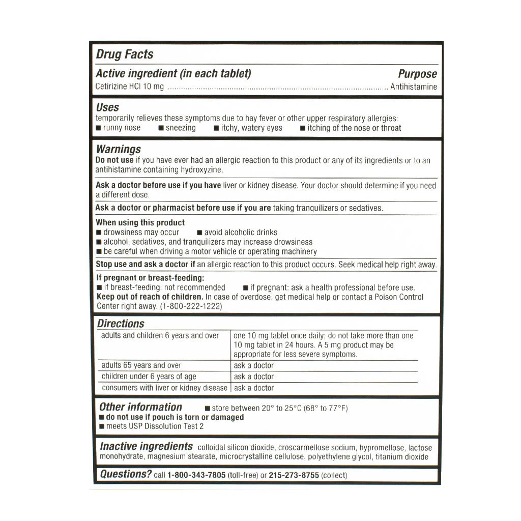 Zyrtec® 24 Hour Allergy Relief Tablets – 14 Count, Case of 4 Boxes