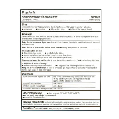 Zyrtec® 24 Hour Allergy Relief Tablets – 14 Count, Case of 4 Boxes