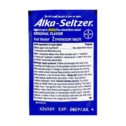 Alka-Seltzer® Pain Relief – Pack of 2, Case of 50 Packs