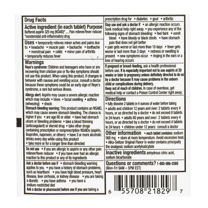 Alka-Seltzer Pain Relief - Card of 4 wellness vending machine university campuses