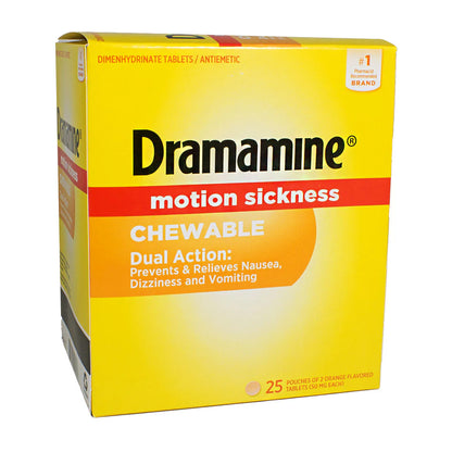 Dramamine® Motion Sickness Relief – 2 Tablet Pack, Case of 50