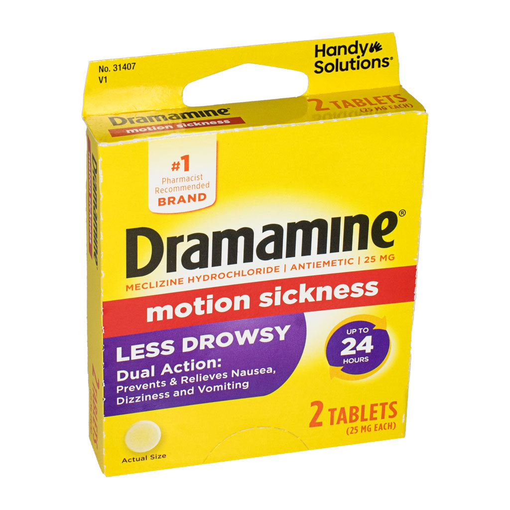 Dramamine Motion Sickness Less Drowsy Relief Tablets - Box of 2 wellness vending machine