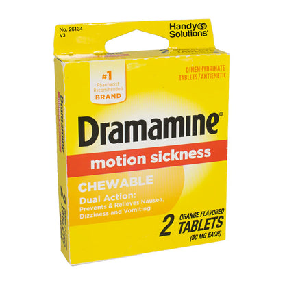 Dramamine® Motion Sickness Relief Chewables – 8 Count, Case of 18 Boxes