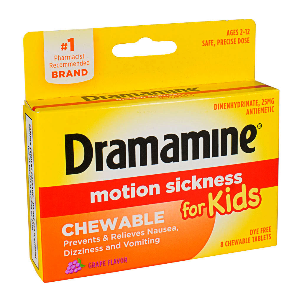 Dramamine for Kids Chewable Tablets - Card of 8 wellness vending machine