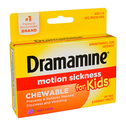 Dramamine for Kids Chewable Tablets - Card of 8 wellness vending machine