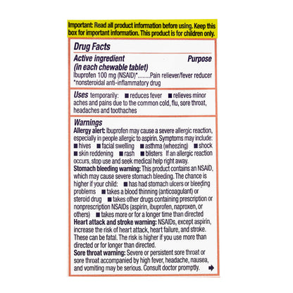 Motrin Children's Chewable Tablet - Box of 24 wellness vending machine university campuses
