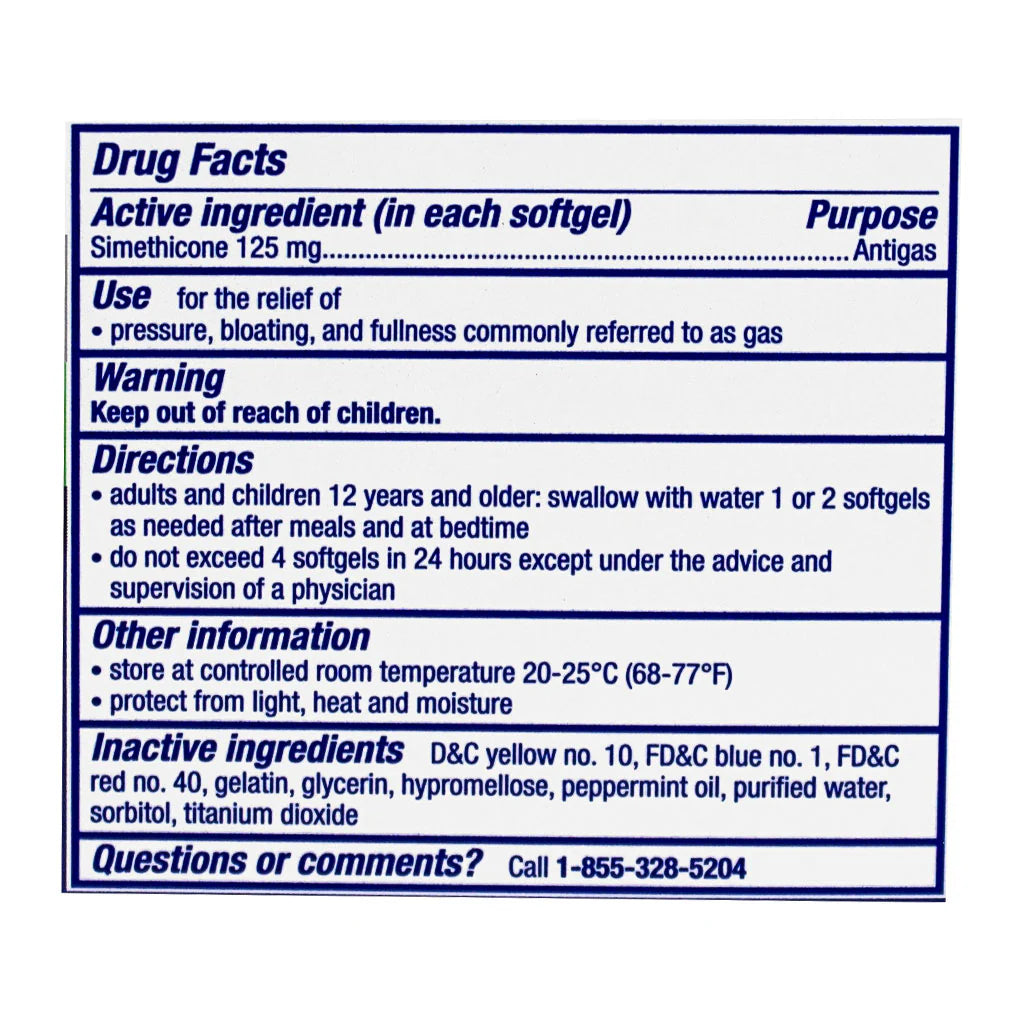 Gas-X® Antigas Softgels – 10 Count, Case of 18 Boxes