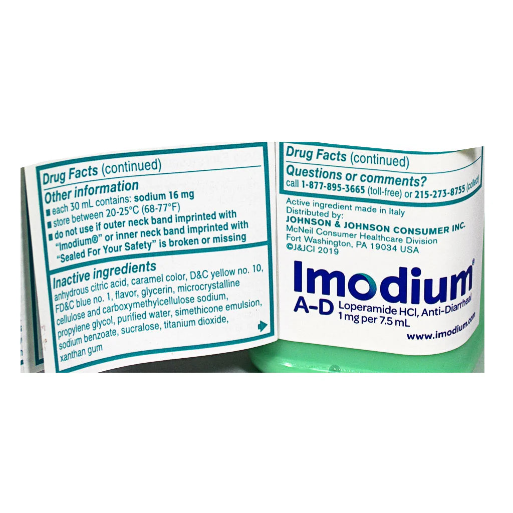 Imodium® A-D Anti-Diarrheal Liquid – 4 fl oz, Case of 18 Boxes