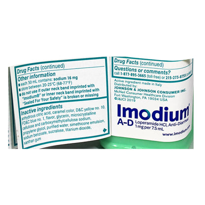 Imodium® A-D Anti-Diarrheal Liquid – 4 fl oz, Case of 18 Boxes