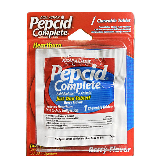 Pepcid Complete® Chewables (Carded) – 2 Count, Box of 36