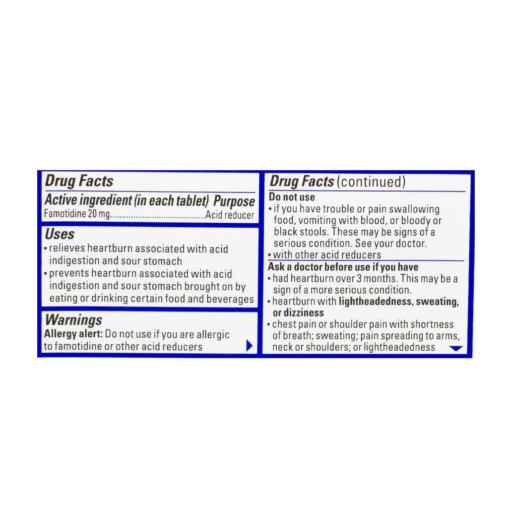 Pepcid® AC Cool Mint Tablets – 20 Count, Case of 12 Boxes