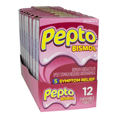 Pepto Bismol Chewables Box - Box of 12 wellness vending machine university campuses