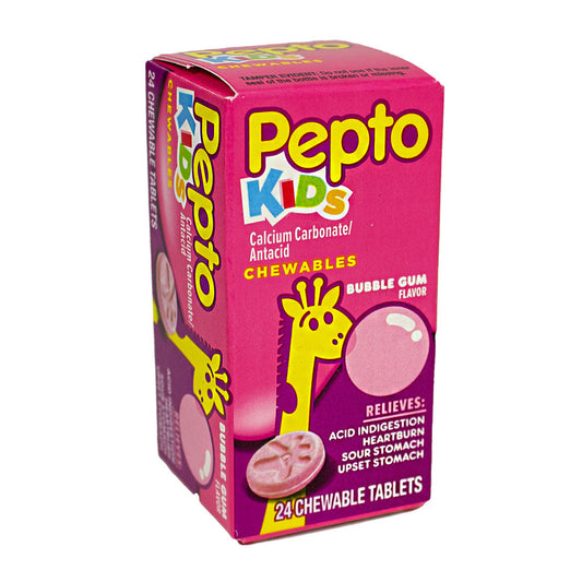 Pepto Kid's Bubblegum Chewable Tablets - Box of 24 wellness vending machine