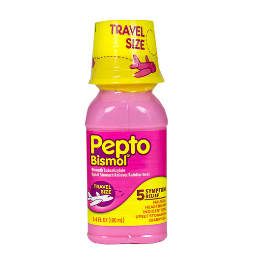 Pepto-Bismol® Original Flavor Travel Size – 3.4 fl oz, Case of 12 Bottles