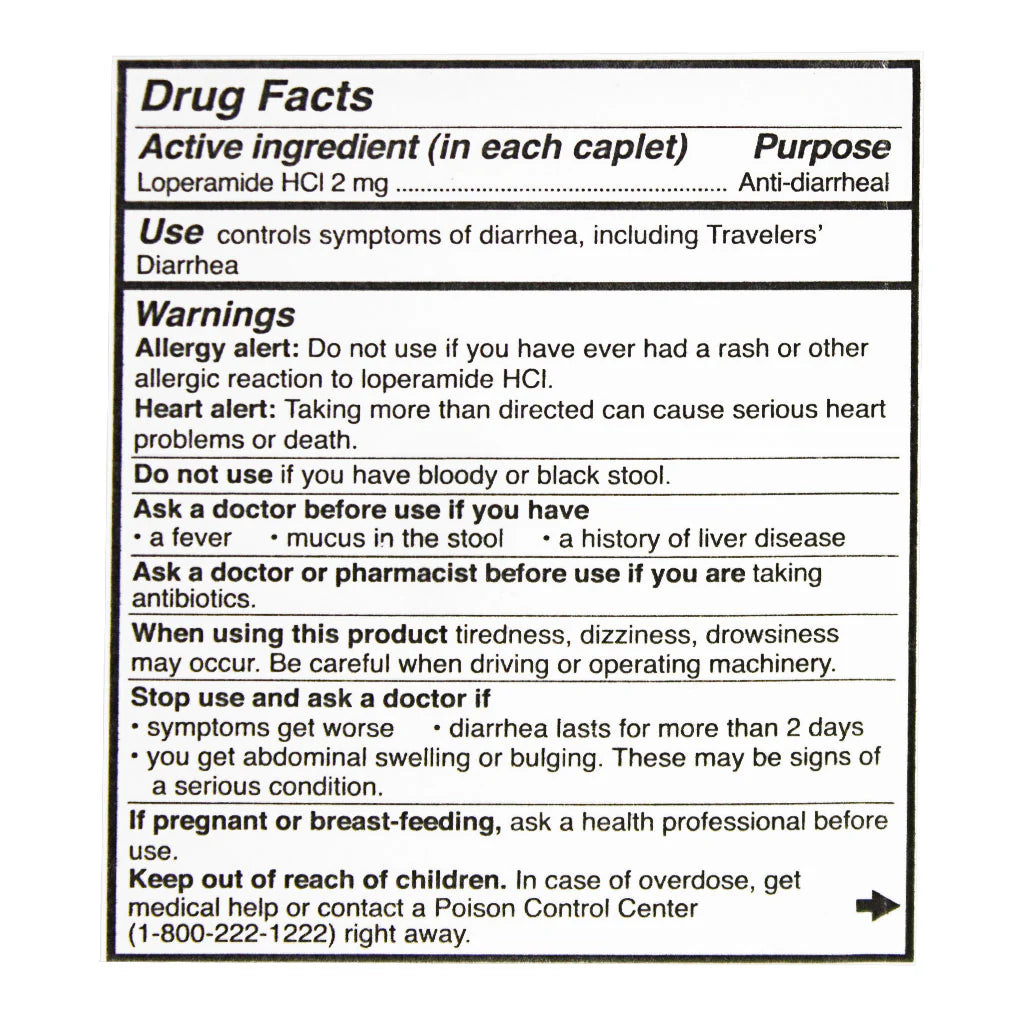 Prime Aid anti-diarrheal 2-tablet packs – 36ct box for wellness vending machines in workplaces