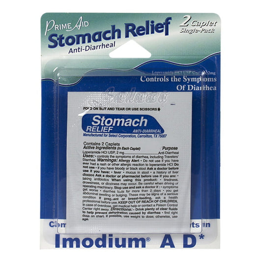 Prime Aid Stomach Relief (Compare to Imodium AD) - Card of 2 wellness vending machine