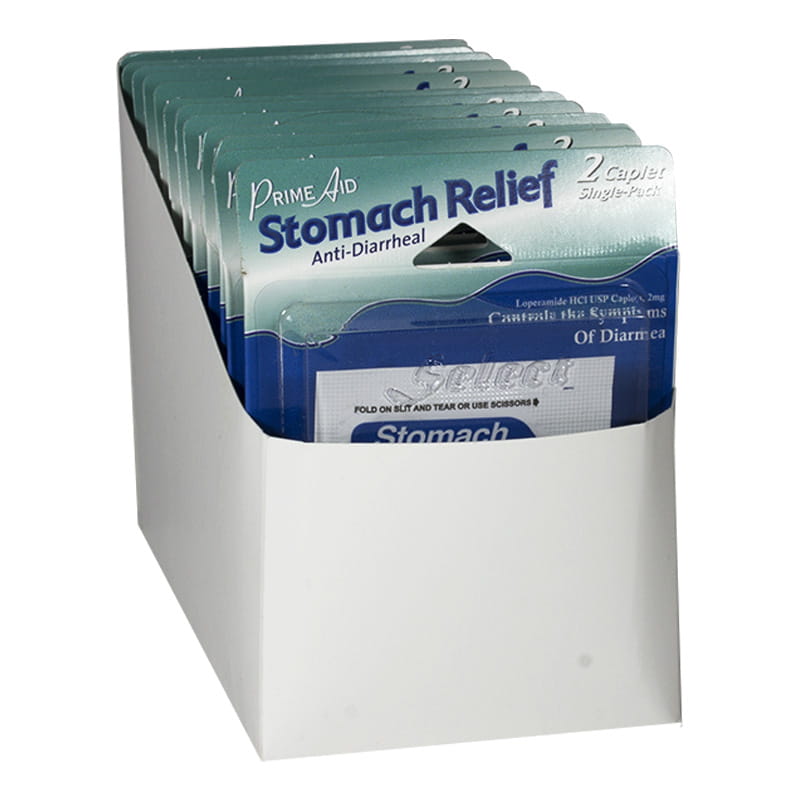Prime Aid Stomach Relief (Compare to Imodium AD) - Card of 2 wellness vending machine university campuses