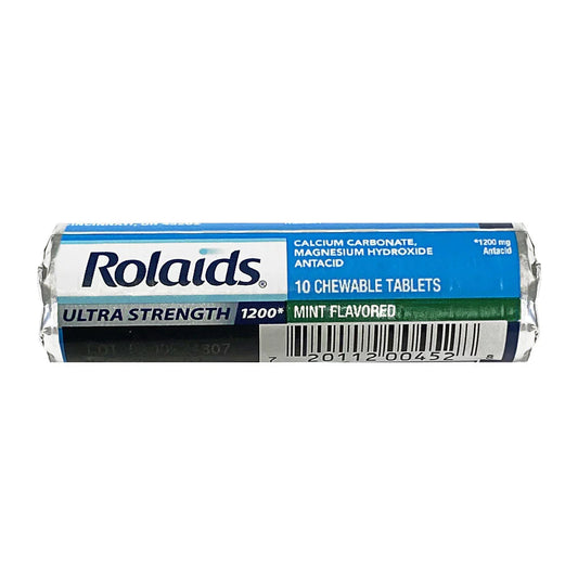 Rolaids® Ultra Strength Antacid Mint Tablets – Roll of 10, Case of 24 Boxes