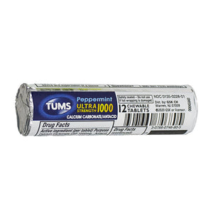 Tums Ultra Strength  Peppermint - Roll of 12 wellness vending machine