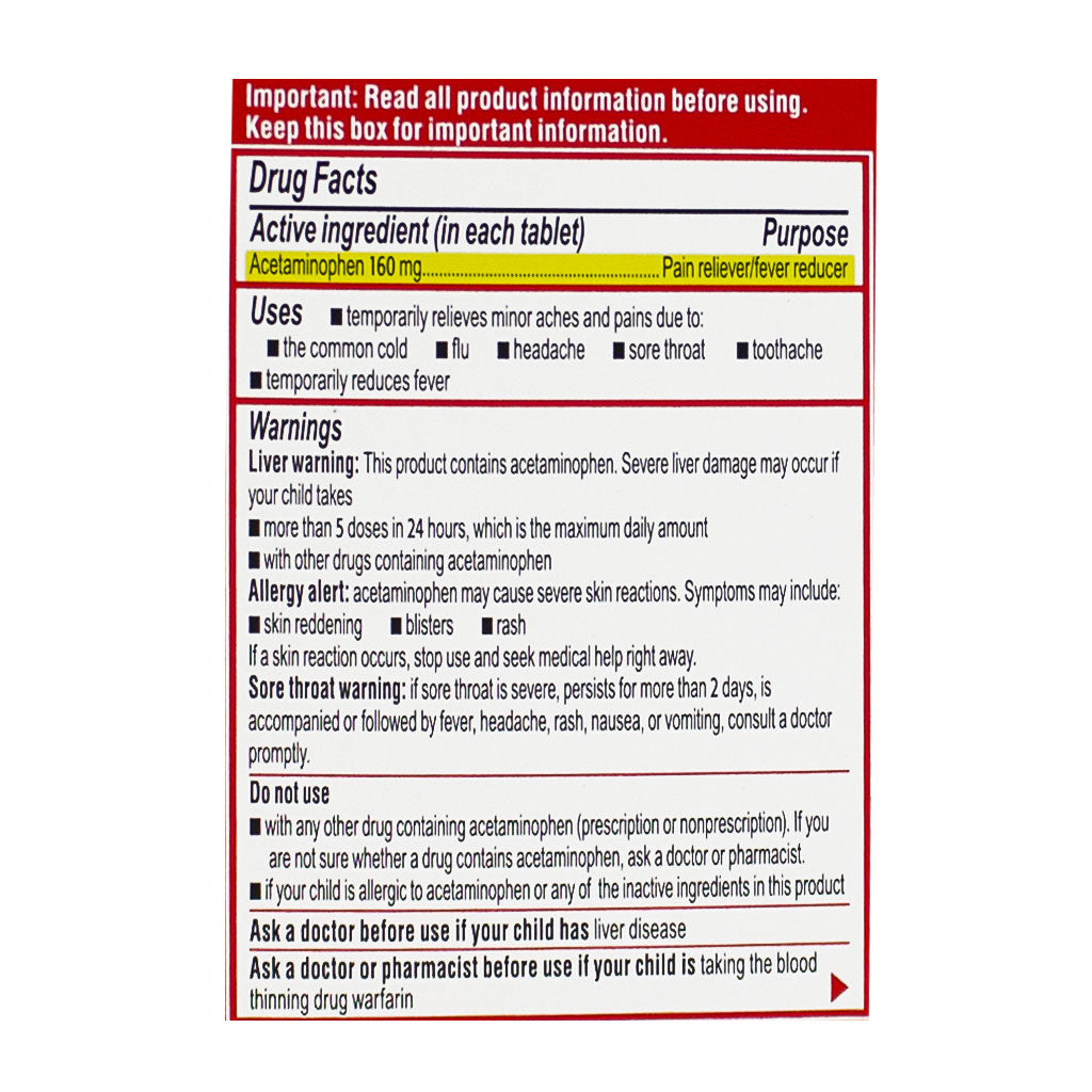 Tylenol Children's Bubblegum Chewables - Box of 24 wellness vending machine university campuses, workplaces