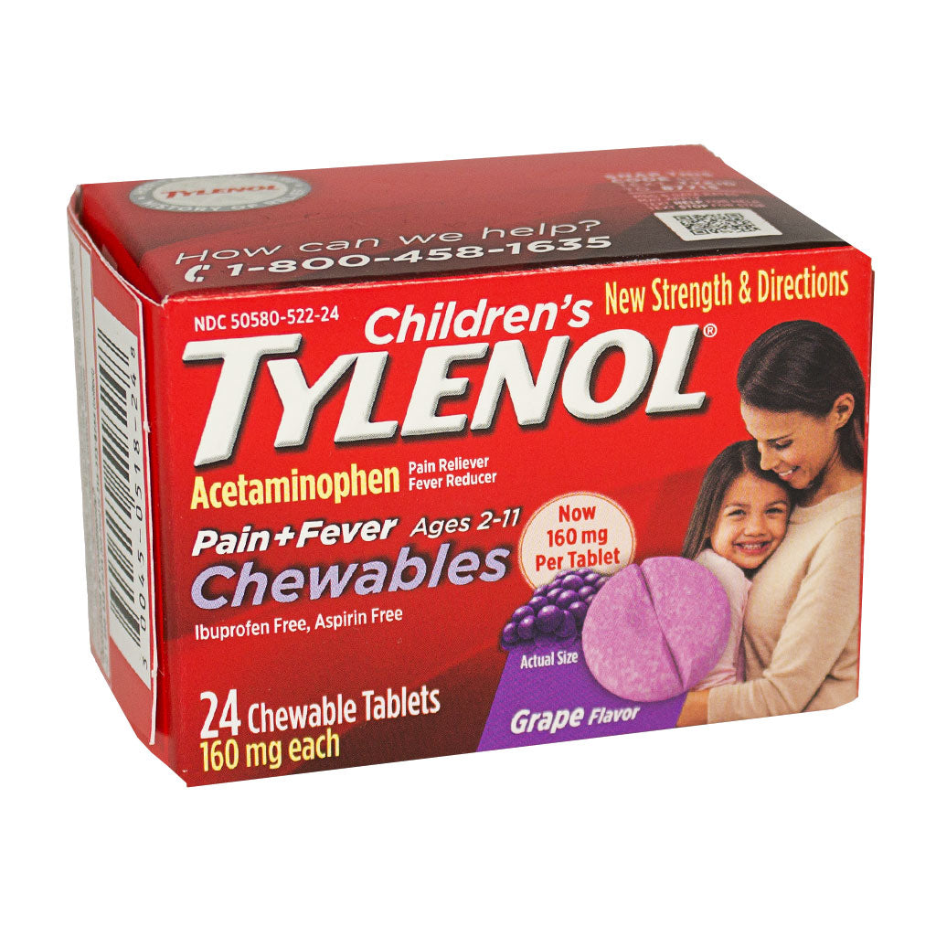 Tylenol Children's Chewables Grape - Box of 24 wellness vending machine