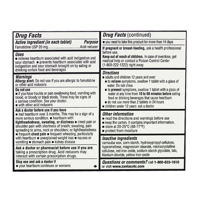 Zantac 360® Heartburn Relief – Card of 1 Tablet, Case of 36 Packs