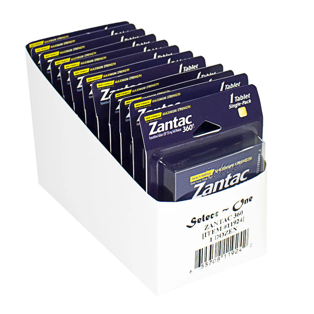 Zantac 360® Heartburn Relief – Card of 1 Tablet, Case of 36 Packs