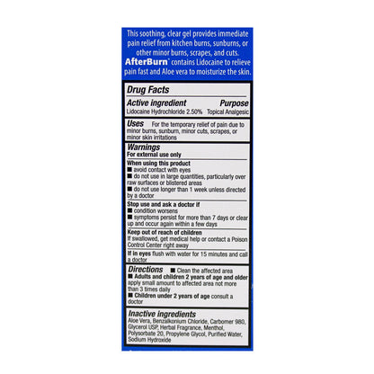 After Burn Gel with Aloe - 2 oz. wellness vending machine university campuses
