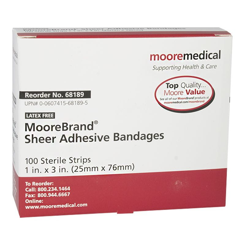 Sheer Plastic Bandages - 1 in. x 3 in. wellness vending machine university campuses