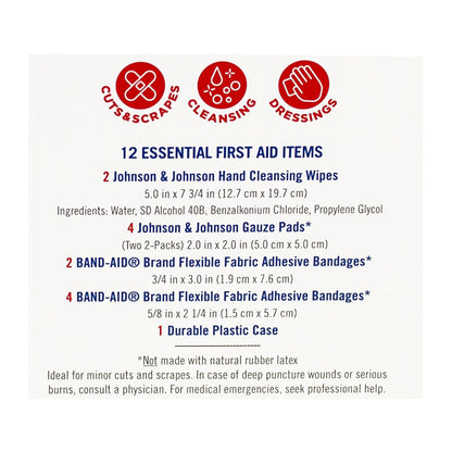 Johnson & Johnson First Aid Kit - 12 Piece Kit wellness vending machine university campuses