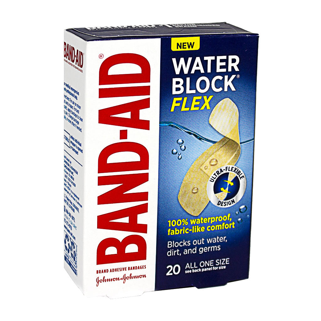Johnson & Johnson Assorted Water Block Flex Band-Aids - Box of 20 wellness vending machine