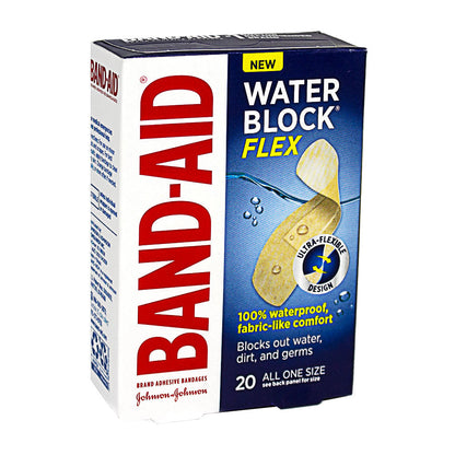Johnson & Johnson Assorted Water Block Flex Band-Aids - Box of 20 wellness vending machine