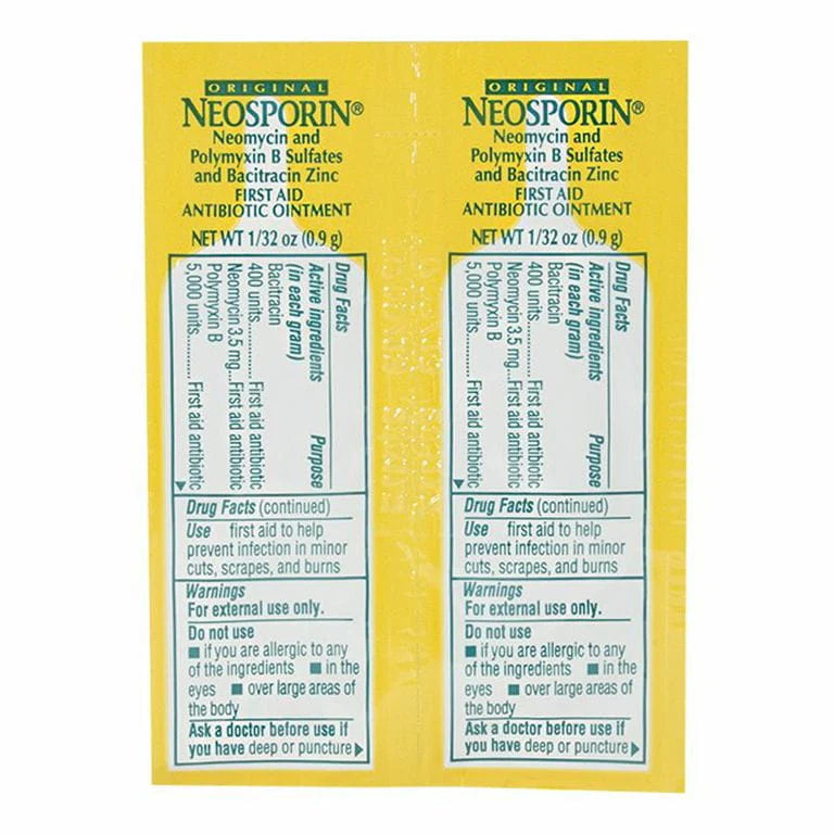 Neosporin® Antibiotic Ointment – 0.9 g Foil Pack, Case of 144