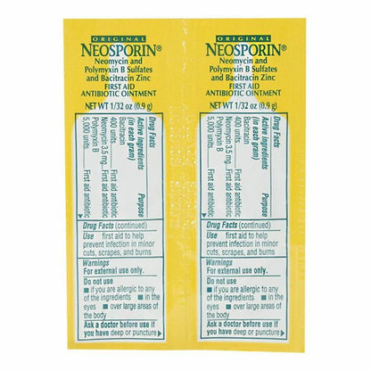 Neosporin® Antibiotic Ointment – 0.9 g Foil Pack, Case of 144