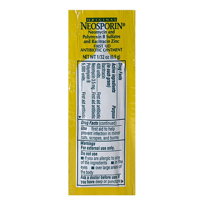 - Neosporin Antibiotic Ointment - 0.9 gm. Foil Pack wellness vending machine