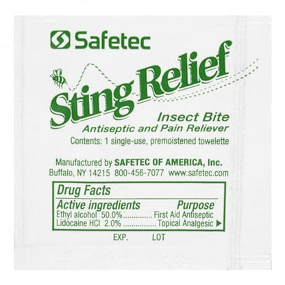 Safetec Insect Bite Sting Relief Wipe wellness vending machine