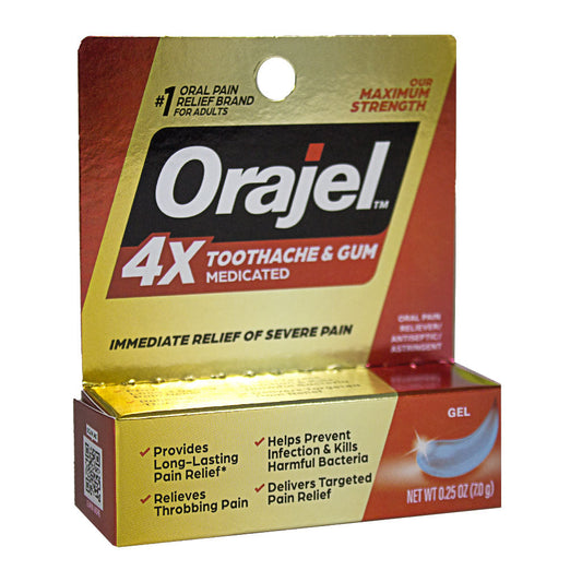 Orajel 4X Medicated For Toothache and Gum GeL- 0.25 oz. wellness vending machine
