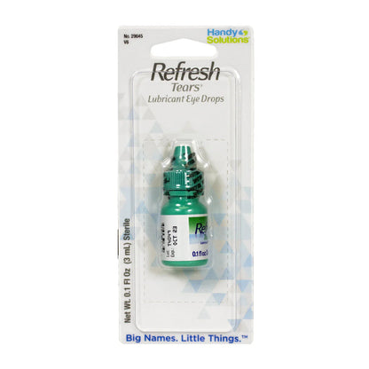 Refresh Tears 0.1 oz eye drops – vending-size eye lubricant for college wellness vending machines and campus health supplies