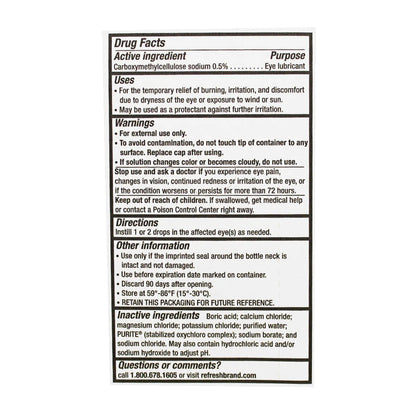 Refresh Tears 0.1 oz eye drops – vending-size eye lubricant for college wellness vending machines and campus health