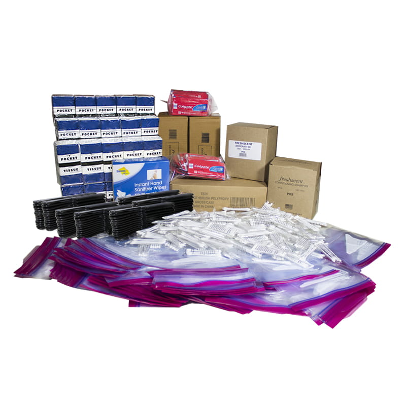 Women's Toiletry Kit for Kit Packing Parties, 100 Units wellness vending machine