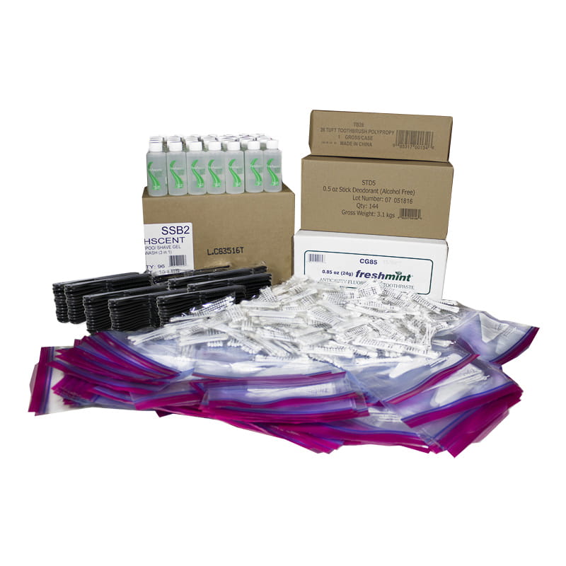 Women's Toiletry Kit for Kit Packing Parties, 144 Units wellness vending machine
