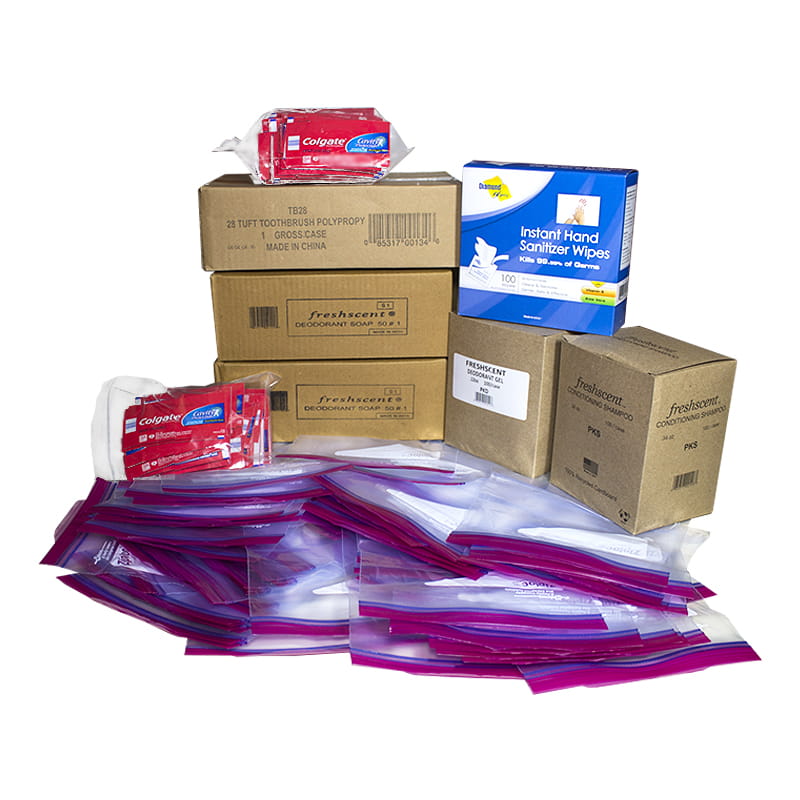 Unisex Toiletry Kit for Kit Packing Parties, 100 Units wellness vending machine
