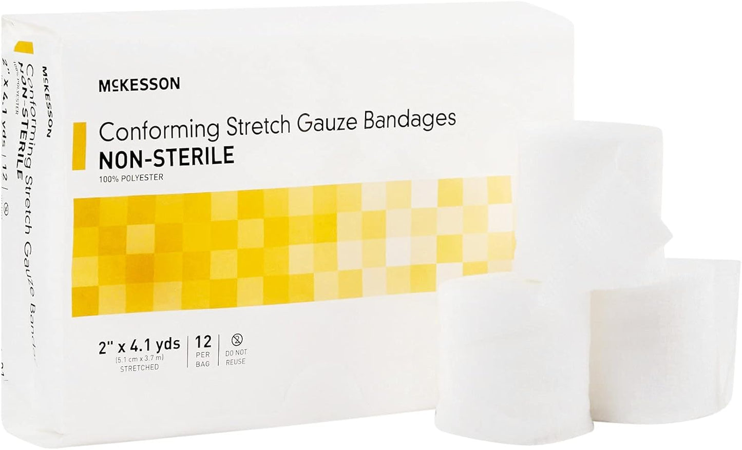 McKesson Conforming Stretch Gauze Bandages, 2 in x 4 1/10 yds, Sterile, 12 Count wellness vending machine