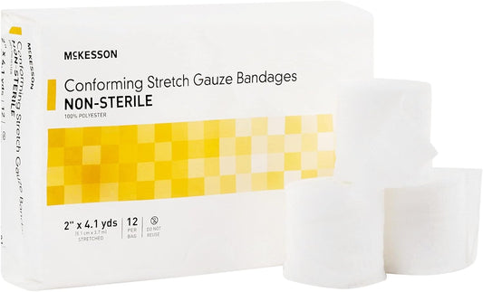 McKesson Conforming Stretch Gauze Bandages, 2 in x 4 1/10 yds, Sterile, 12 Count wellness vending machine