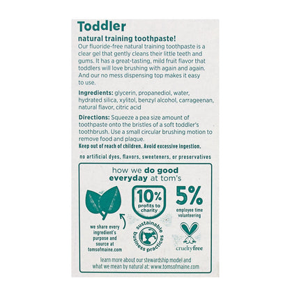 Tom's of Maine Mild Fruit Toddler Fluoride-Free Training Toothpaste wellness vending machine university campuses