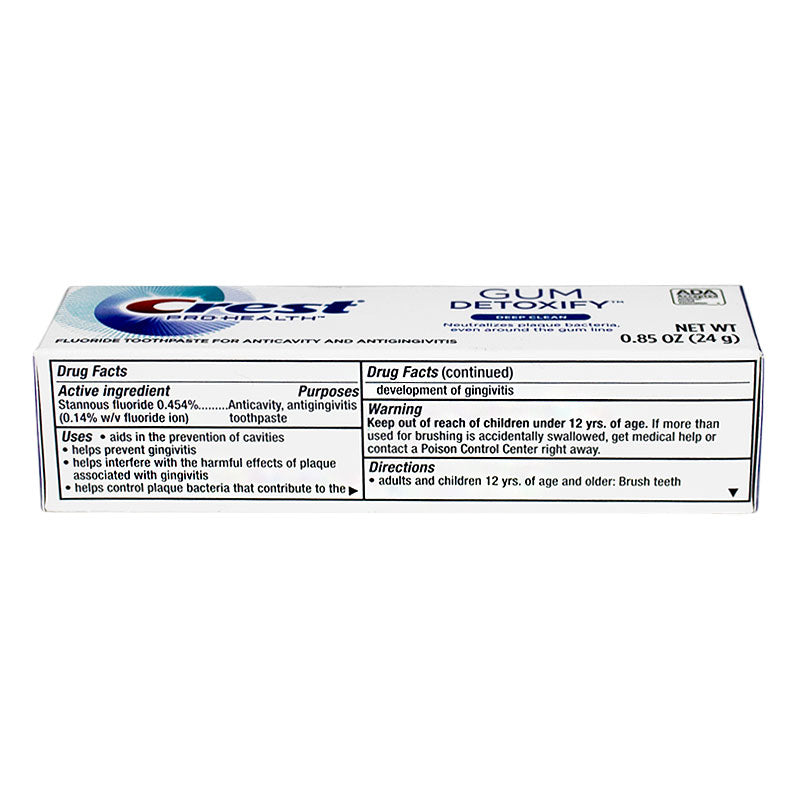 Crest Pro-Health Gum Detoxify Toothpaste - 0.85 oz. wellness vending machine university campuses