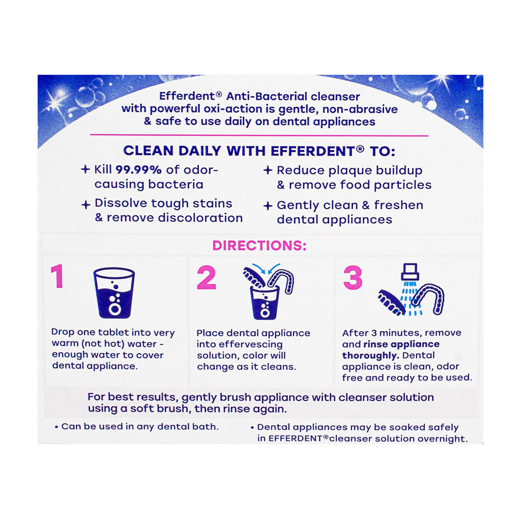 Efferdent Anti-Bacterial Denture Cleanser - Box of 44 wellness vending machine university campuses