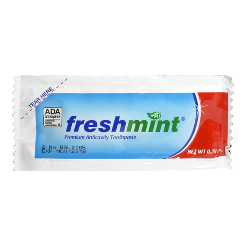 Freshmint ADA Accepted Single-Use Toothpaste - 0.28 oz. wellness vending machine