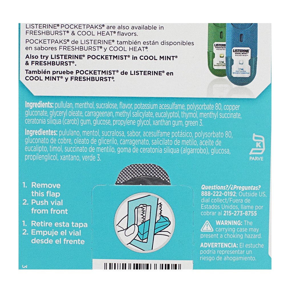 Listerine Cool Mint PocketPaks Breath Strips - Pack of 24 wellness vending machine university campuses, workplaces